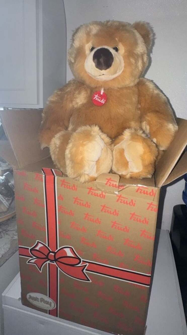 Trudi Ettore Giant Teddy Bear 22 Inch Brown Plush